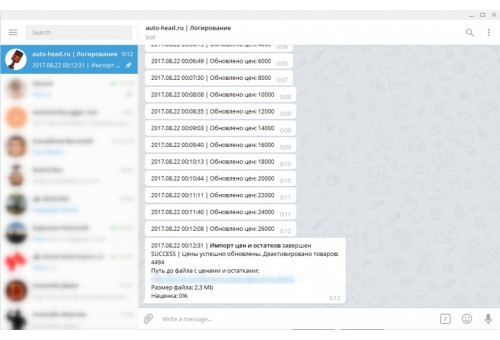 Модуль рассылок через Telegram | Weblooter Inc.
