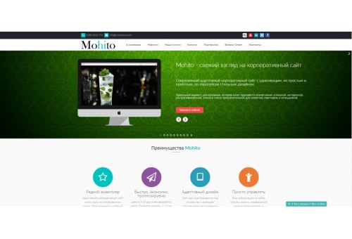 Mohito: Адаптивный корпоративный сайт